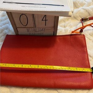 Gucci Red Leather Clutch